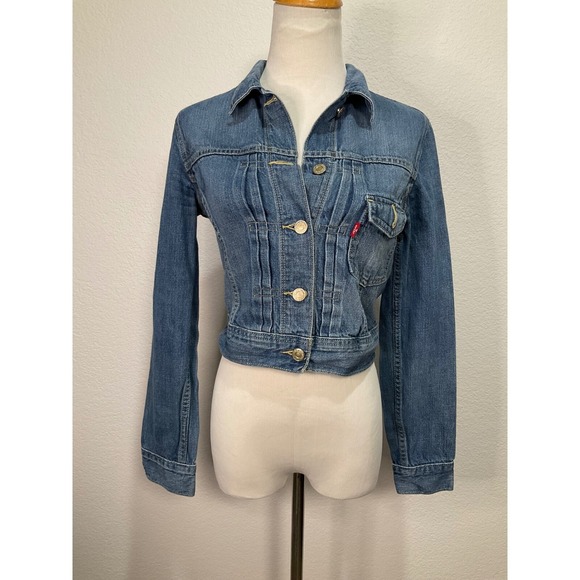 Levi's Jackets & Blazers - Vintage Y2K Womens Levis Denim Jacket LVC Pocket Crop